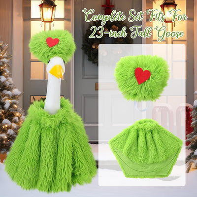 Capa ganso piel para porche 23pulg jardín rojo verde