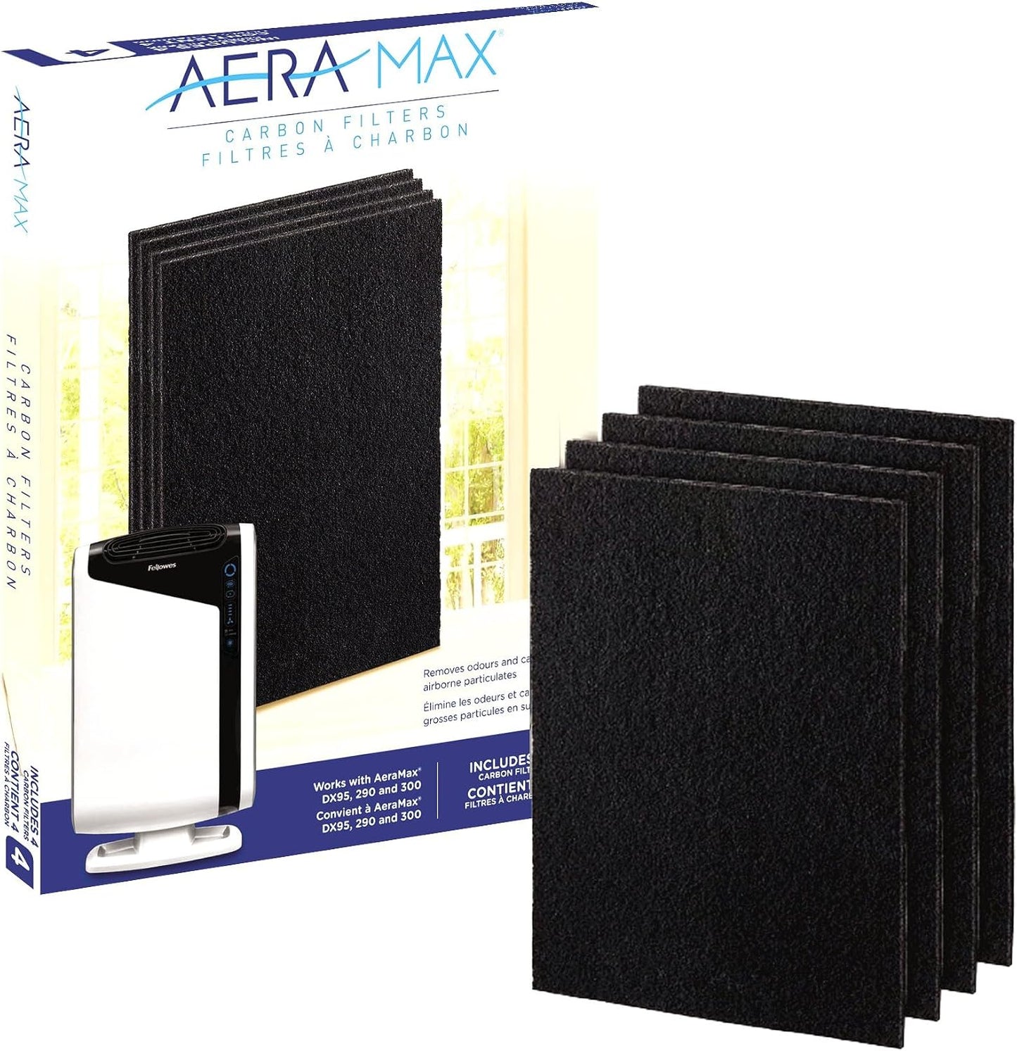 Filtros carbono repuesto purificador aire AeraMax 300 set 4