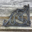 4 Soportes Estante Pared Hierro Fundido Estilo Antiguo Negro