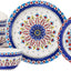 Set 12 Pzas Plato Cerámica 11pulg Tazón 26oz