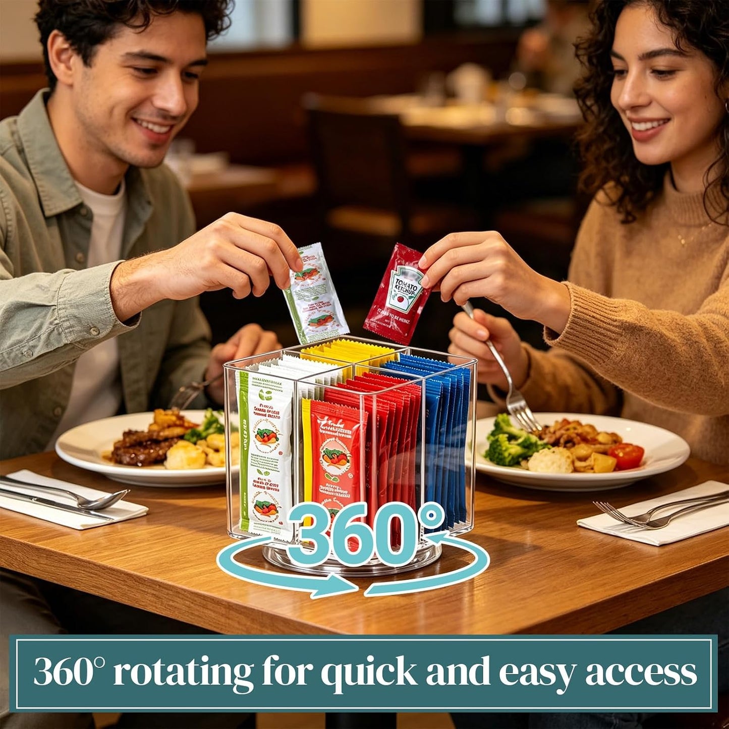 Organizador condimentos plástico giro 360°