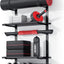 Estante pared gimnasio 2 tableros soporte esterilla yoga