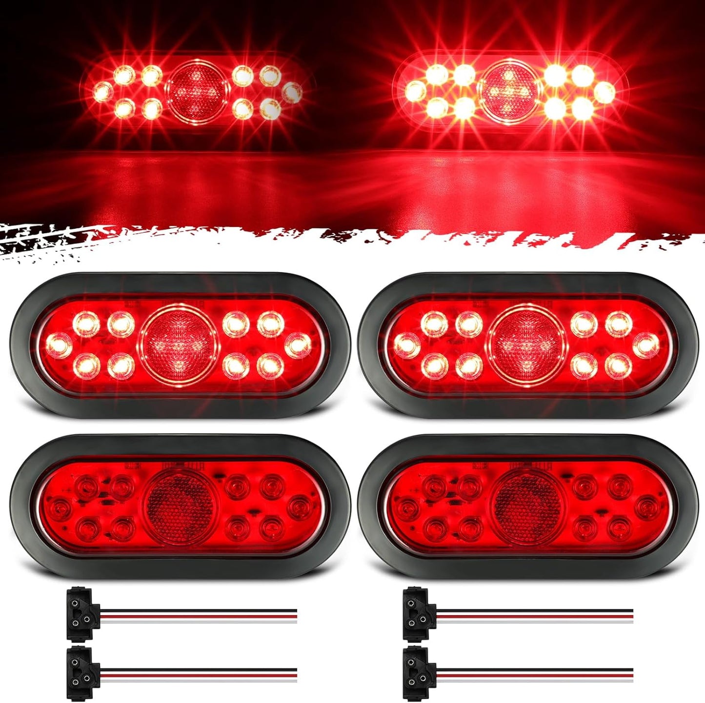 4 Luces LED Ovaladas Remolque 6pulg 12V IP67
