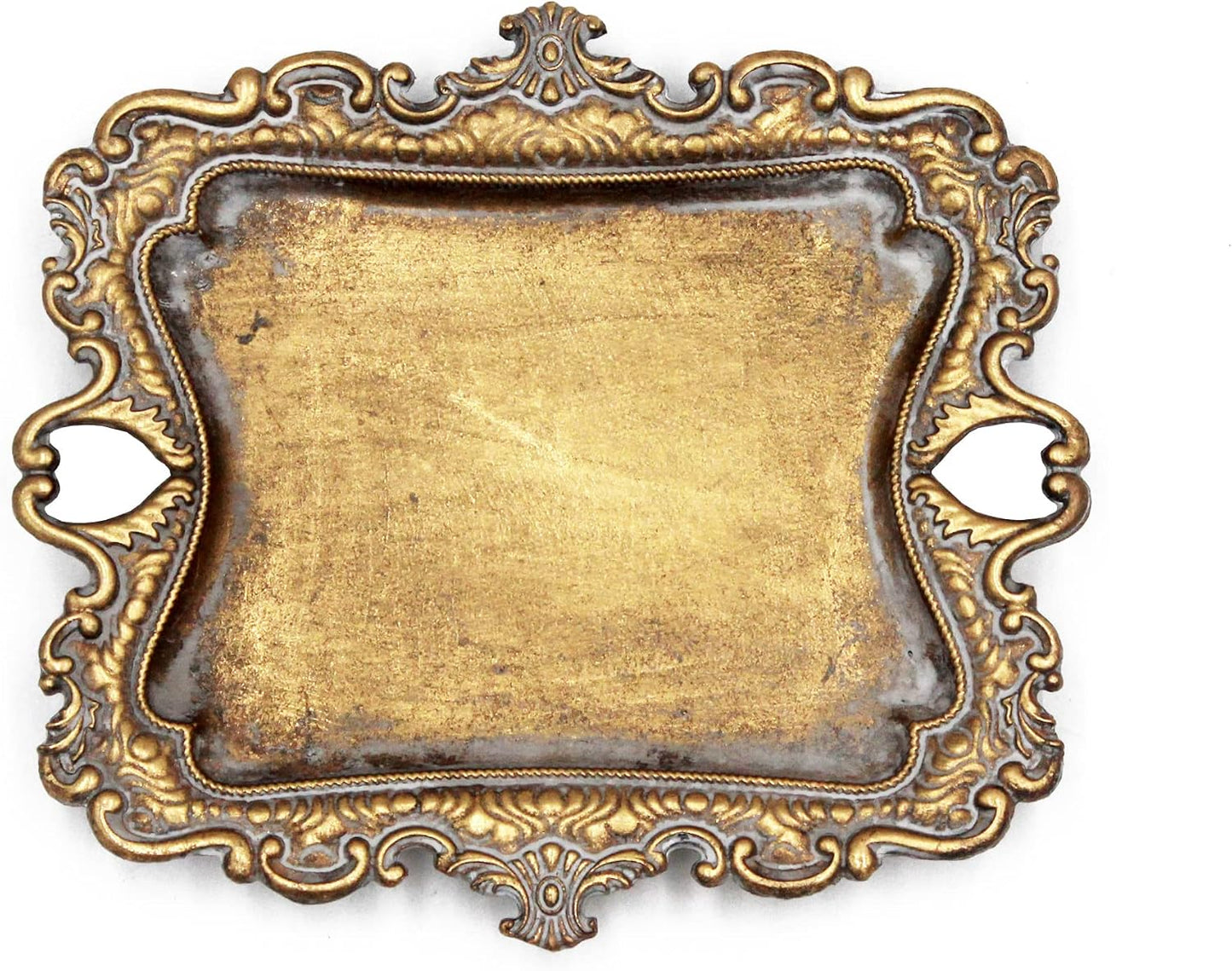 Bandeja anillos dorado vintage 5.3x4.5"