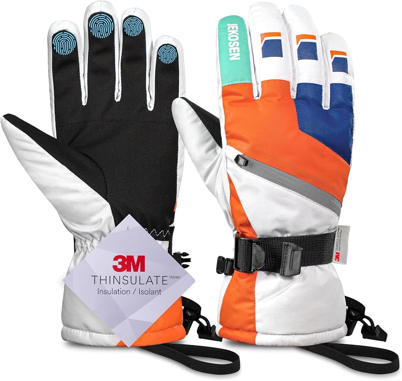 Guantes esquí impermeables pantalla táctil hombre mujer