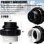 2 Uniones PVC MIP 2x2.37" comp Pentair Whisperflo