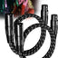 Cables XLR 3pies 2pzas para micrófono trenzado blindado
