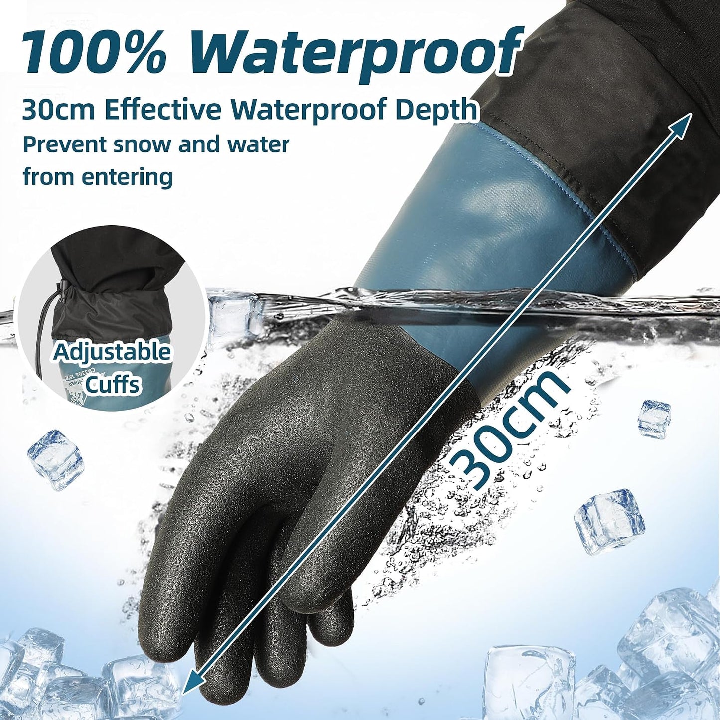 Guantes trabajo invierno impermeables poliuretano