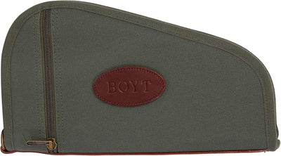 Estuche corazón lona acolchado algodón forro franela verde