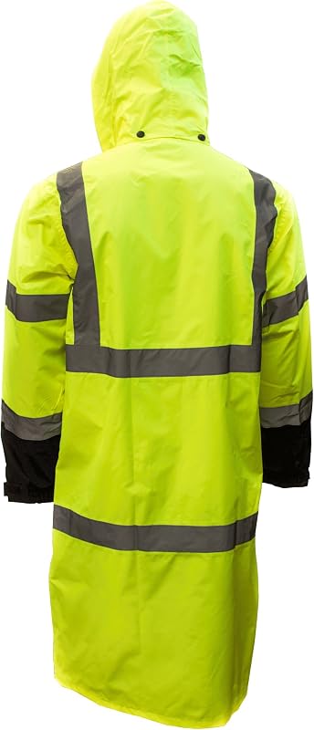 Ropa lluvia reflectante alta visibilidad abrigo largo 5XL
