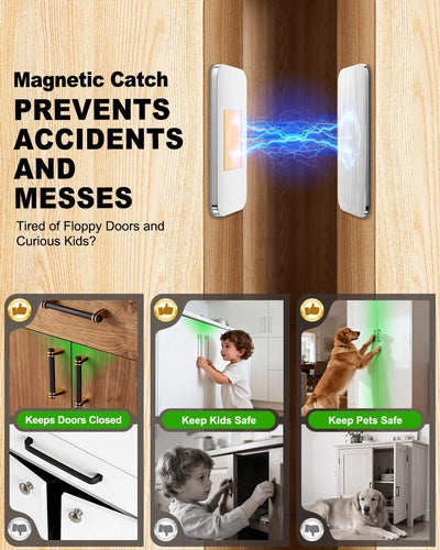 8 Set Cierres Magnéticos Extra Fuertes para Puerta Gabinete
