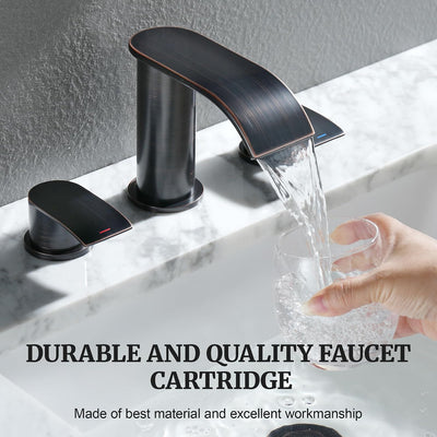 Grifo baño 8pulg bronce frotado con aceite tapón drenaje