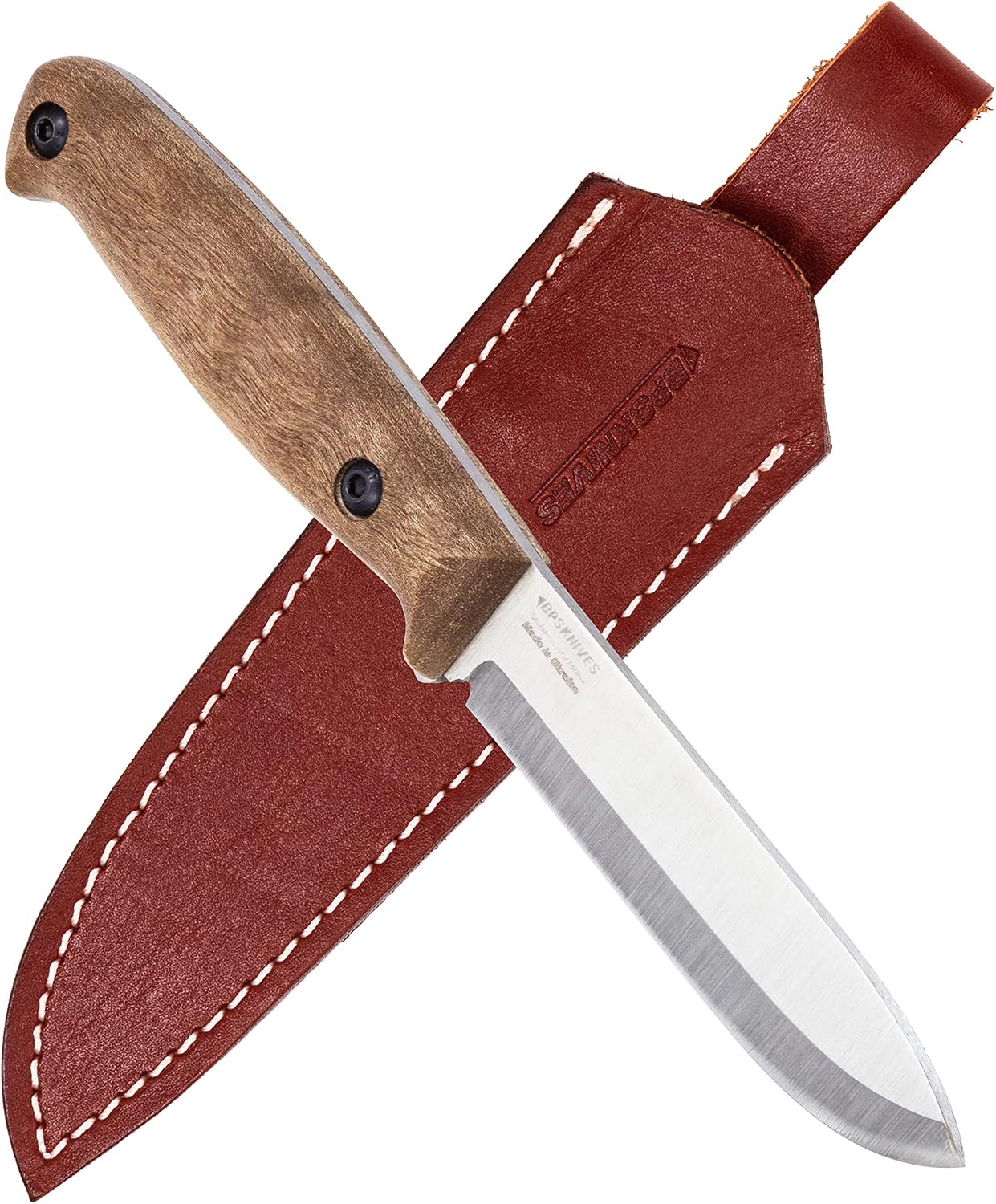 Cuchillo acero inox Bushcraft con funda compacto