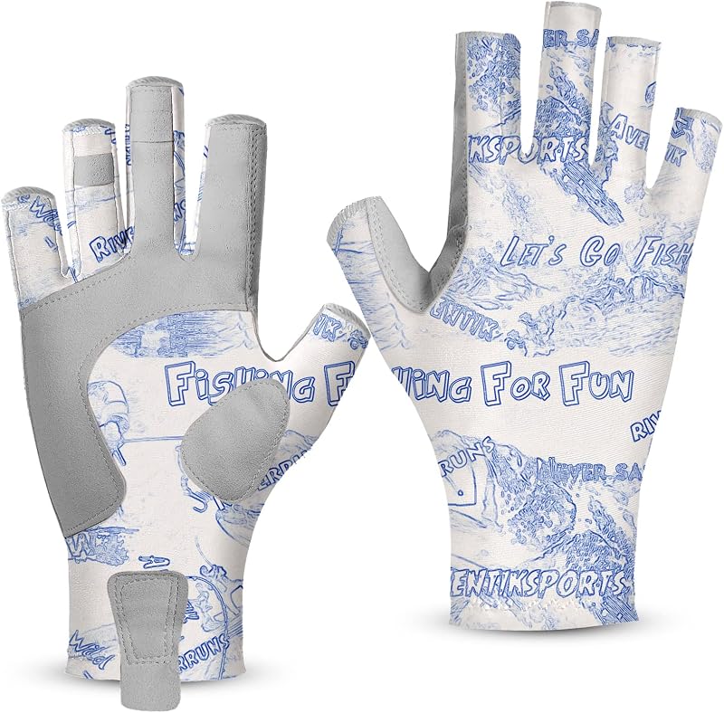 Guantes pesca UPF 50 protección UV para exteriores