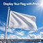 Bandera blanca 2x3pies poliéster resistente UV
