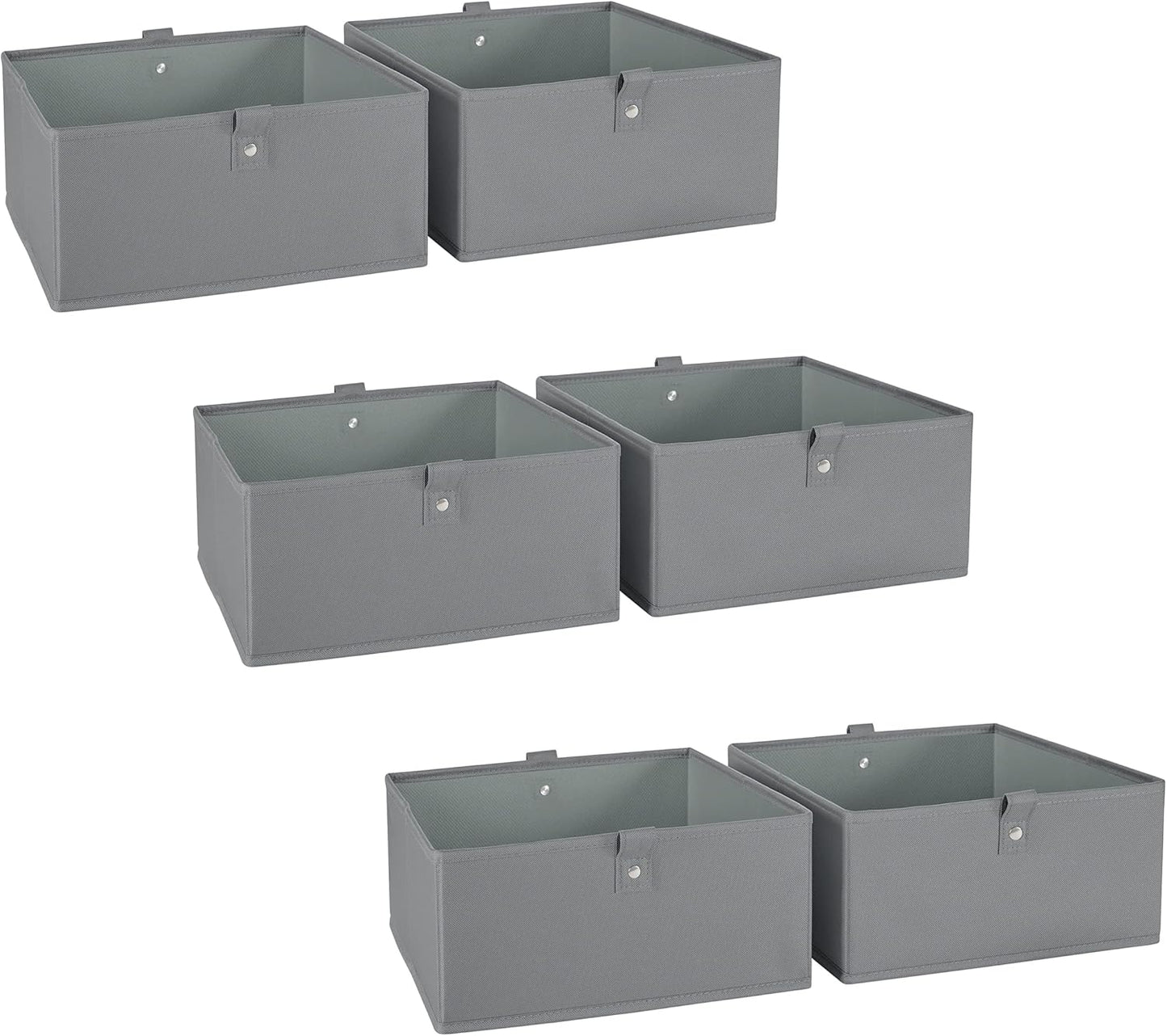 6 Cajas Tela Plegables para Niños con Asas Organiz.