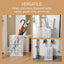 Soporte paraguas metal estante blanco 16x10x5"