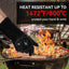 Guantes parrilla silicona resistentes 1472°F negro