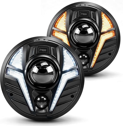 2 Faro LED láser 7" antirreflejos Wrangler JK ámbar
