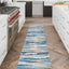 Alfombra pasillo 2x6" azul antiderrap lana sintética