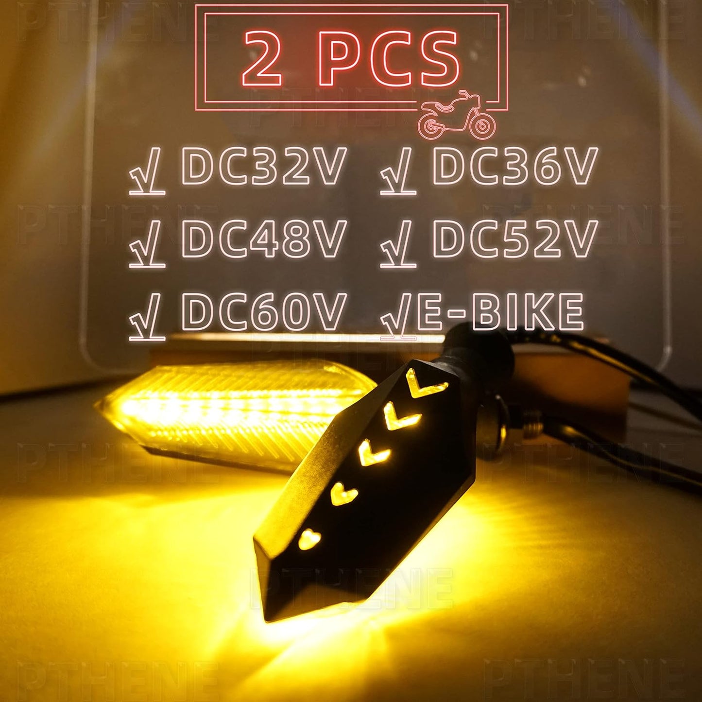 Luces LED direccionales para motocicleta 32-60V