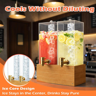 Dispensador bebidas soporte madera 4gal