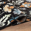Alfombra área floral vid moderna 7x10ft color negro