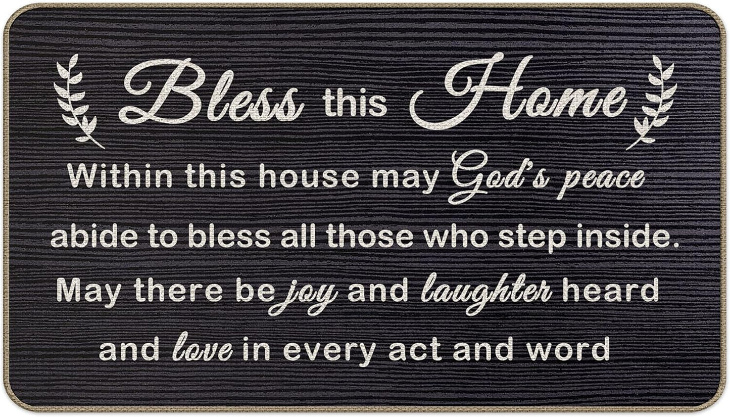 Felpudo decorativo religioso 17x30pulg entrada