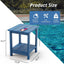Mesa auxiliar 2 niveles resistente exterior color azul
