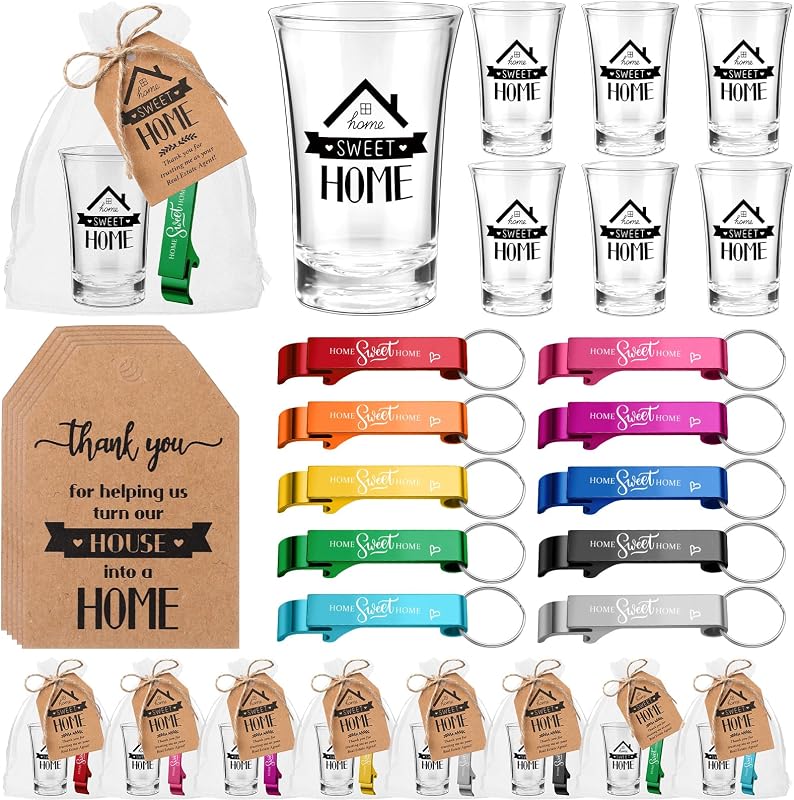 40 Set Regalos Inauguración Casa Vasos Vidrio