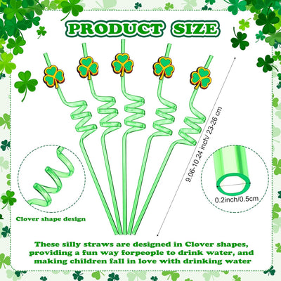 80 Popotes Plástico Reutilizables San Patricio Gnomo Decoración