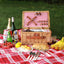 Cesta picnic mimbre 2 personas con cubiertos y compartimento