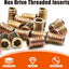 20 Pzas insertos roscados M6x25mm para muebles