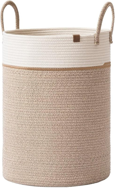 Cesta tejida cuerda para lavandería y guardería L