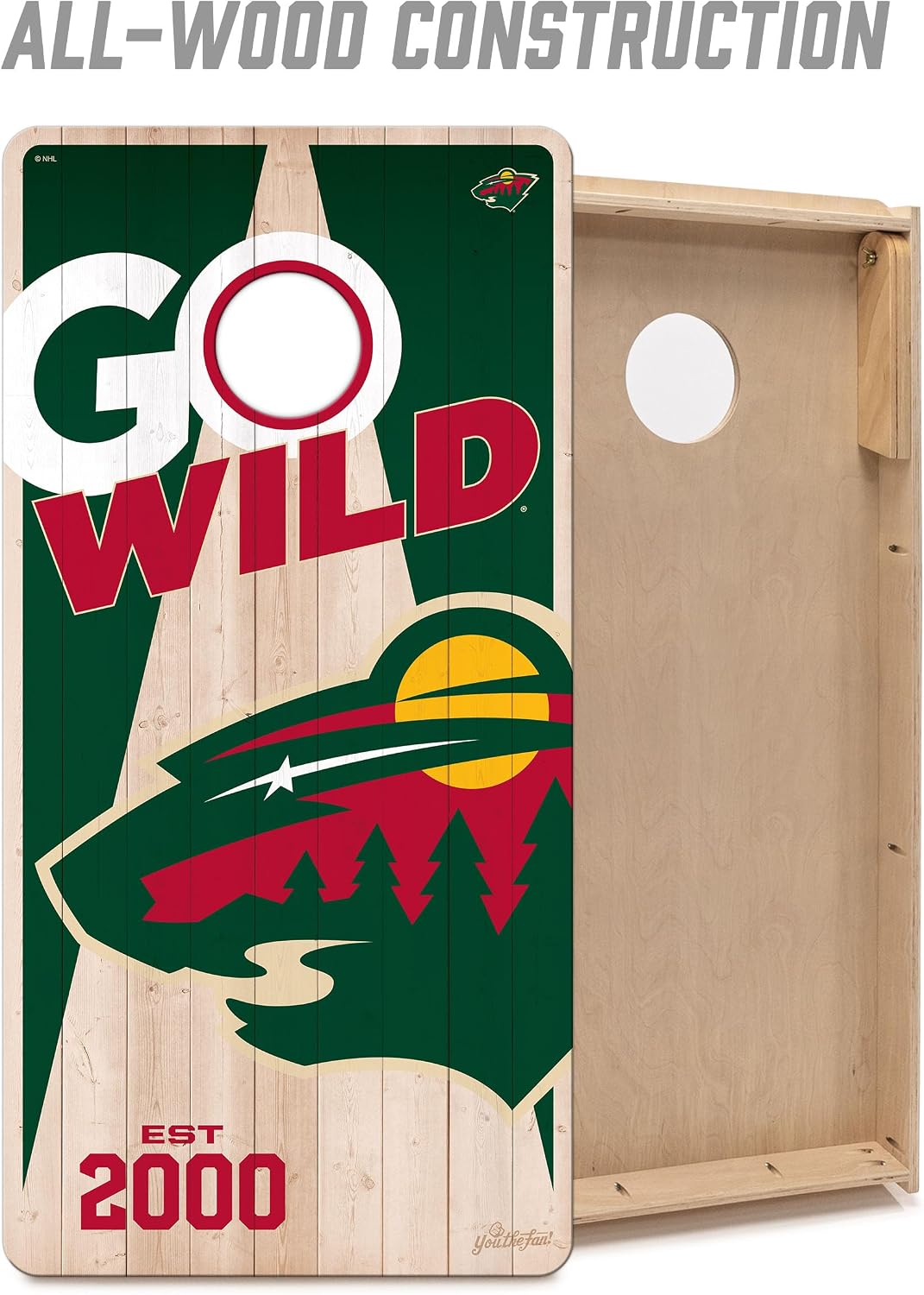 Set Cornhole Madera 2x4ft con Bolsas NHL