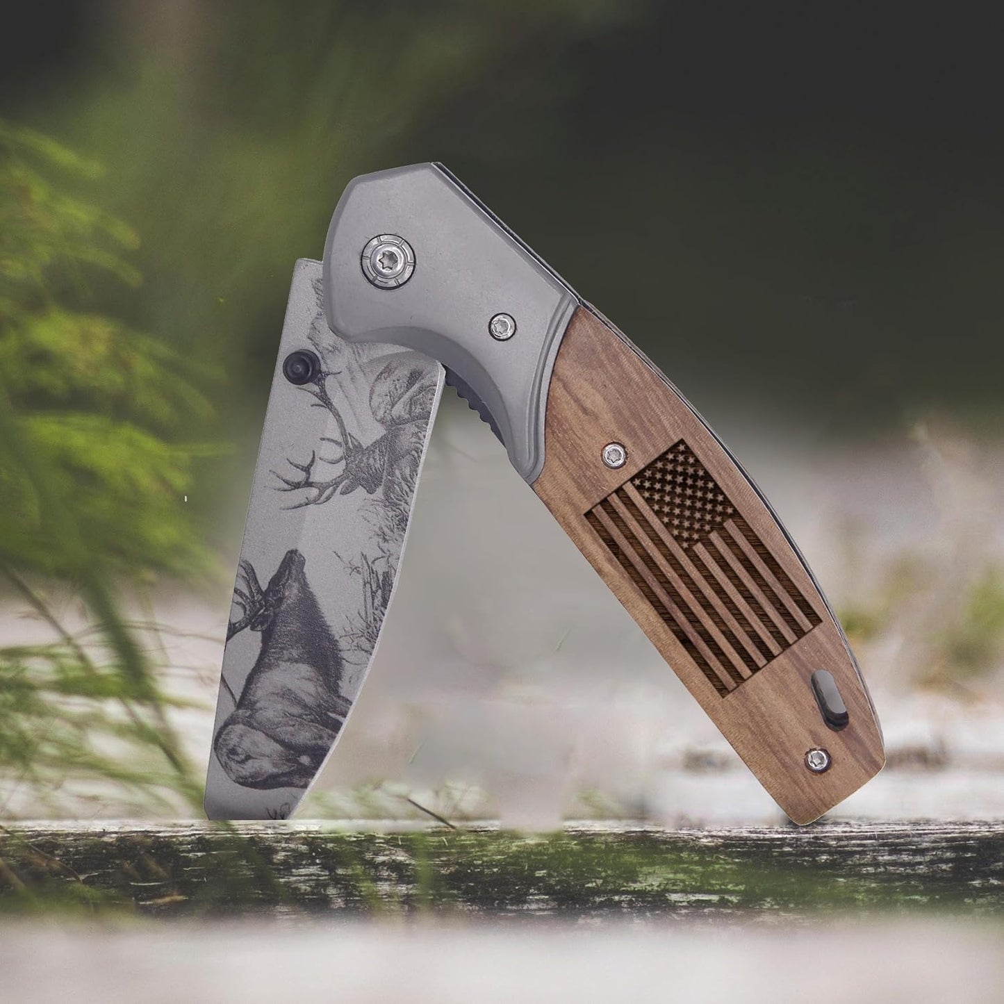 Cuchillo bolsillo plegable grabado para papá y hombres