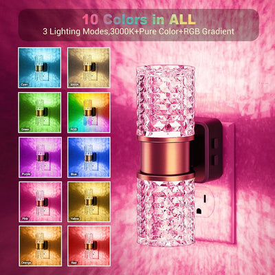 Luz nocturna enchufable RGB para niños con sensor