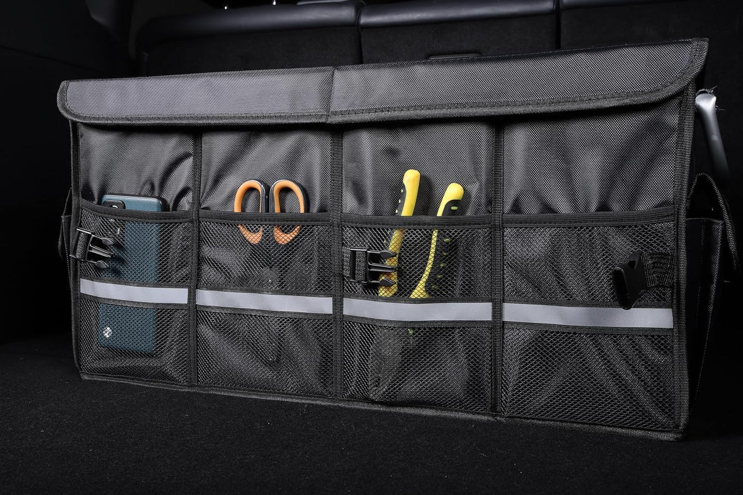 Organiz. maletero plegable varios compartimentos coche JB-06