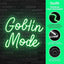 Letrero neón Goblin Mode regulable USB verde 14.1x11