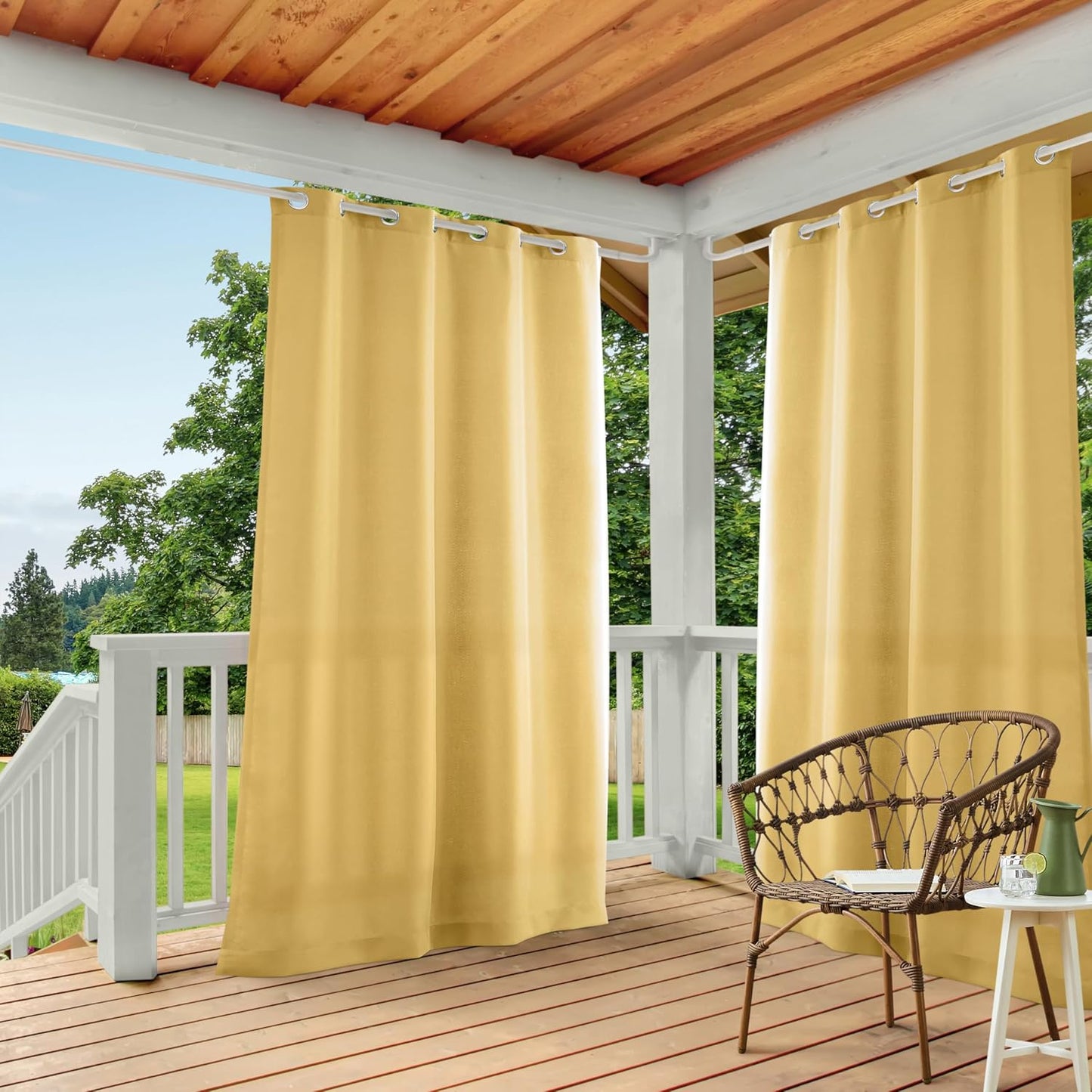 Cortinas pesadas 54x96pulg set 2 Amarillo