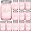 Frascos Mason Rosados 32oz Pack 12 Bocas Anchas