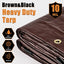 Lona impermeable 10x12ft UV resistente bordes reforzados marrón