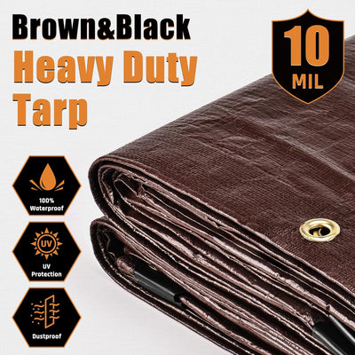 Lona impermeable 15x25ft polietileno UV resistente