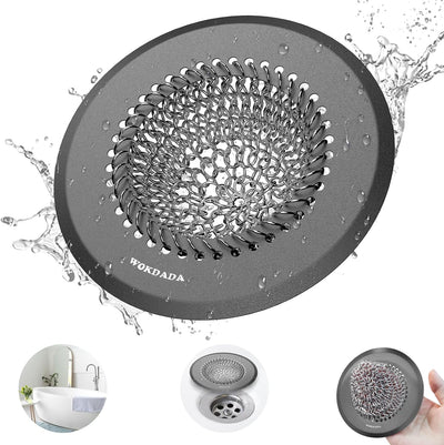 Atrapapelos drenaje baño acero inox 304 reversible gris oscuro