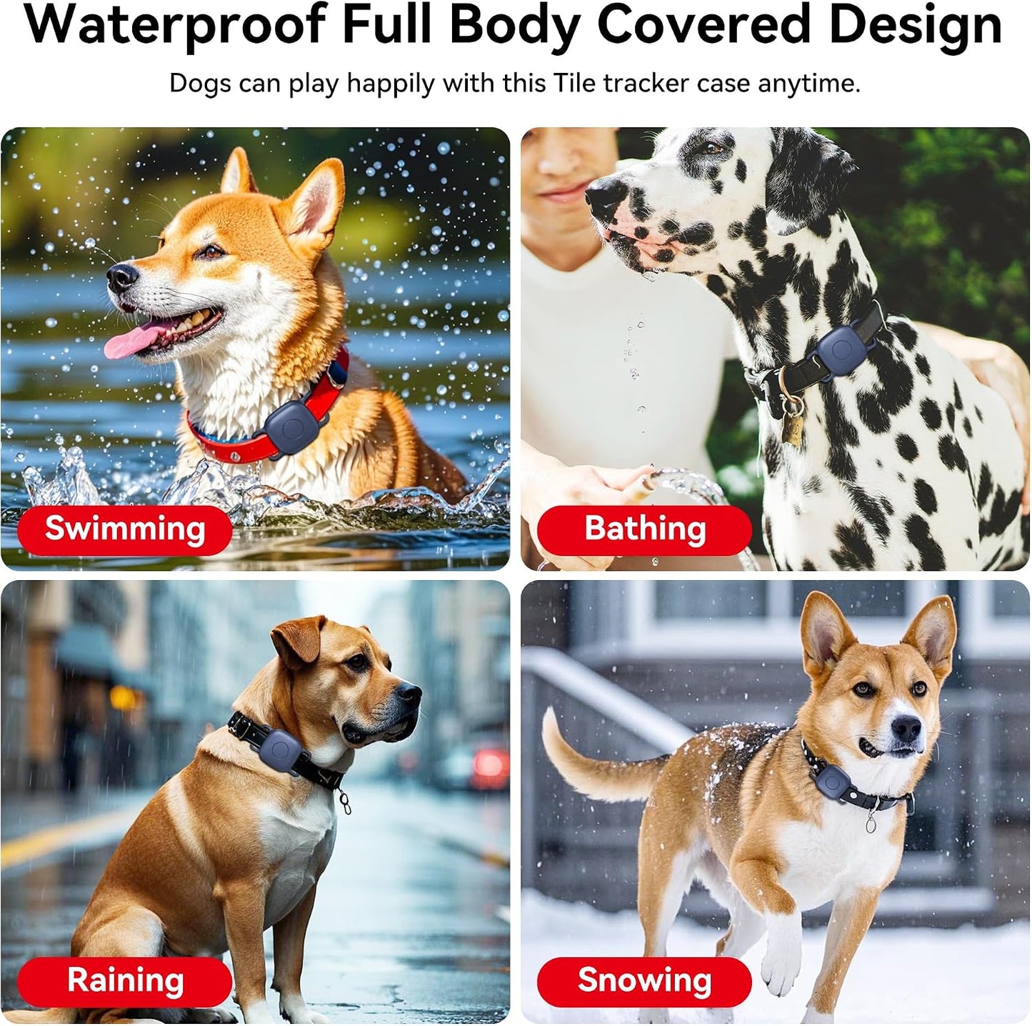 2 Portadores Collar Tile Mate 2024 Funda Silicona Impermeable