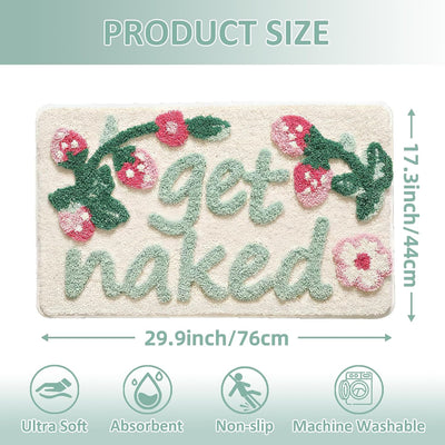 Tapete baño floral microfibra antiderrap suave lavable