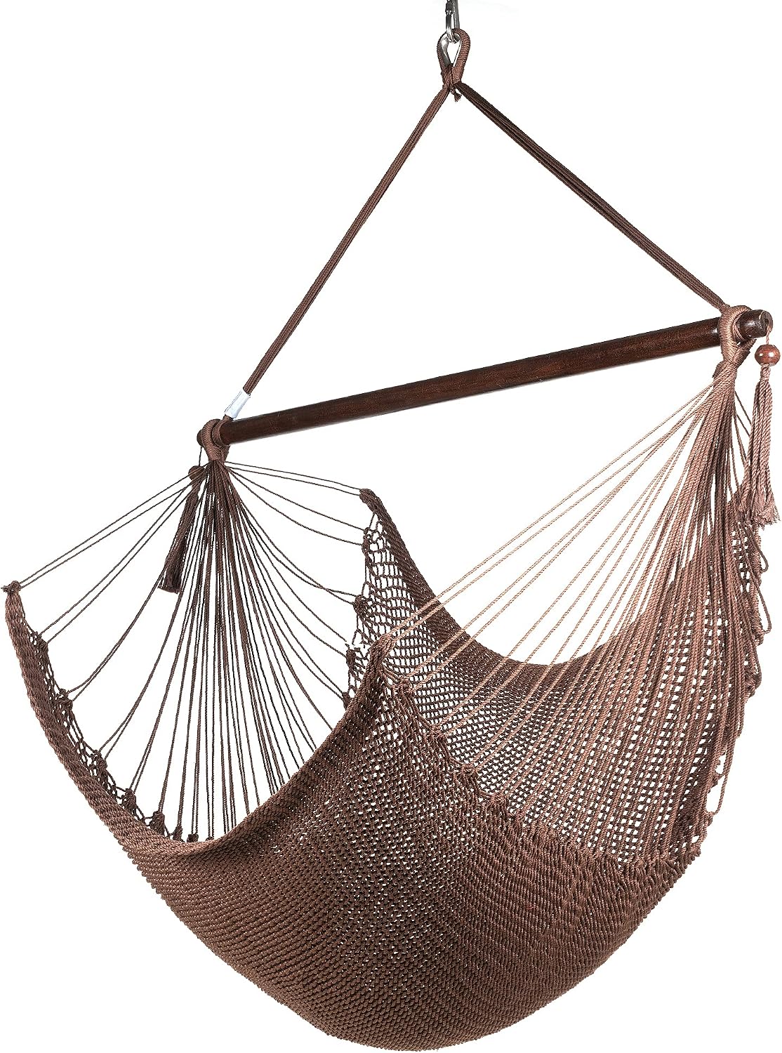 Silla hamaca grande caribeña 48" poliéster Mocha