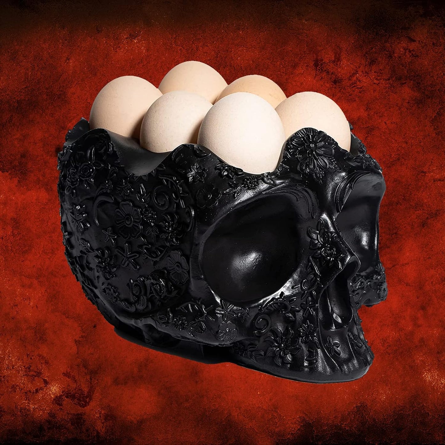 Bandeja huevos calavera 6" media docena almacenamiento