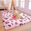 Alfombras suaves dormitorio niña 3x5ft estampado leopardo rosa