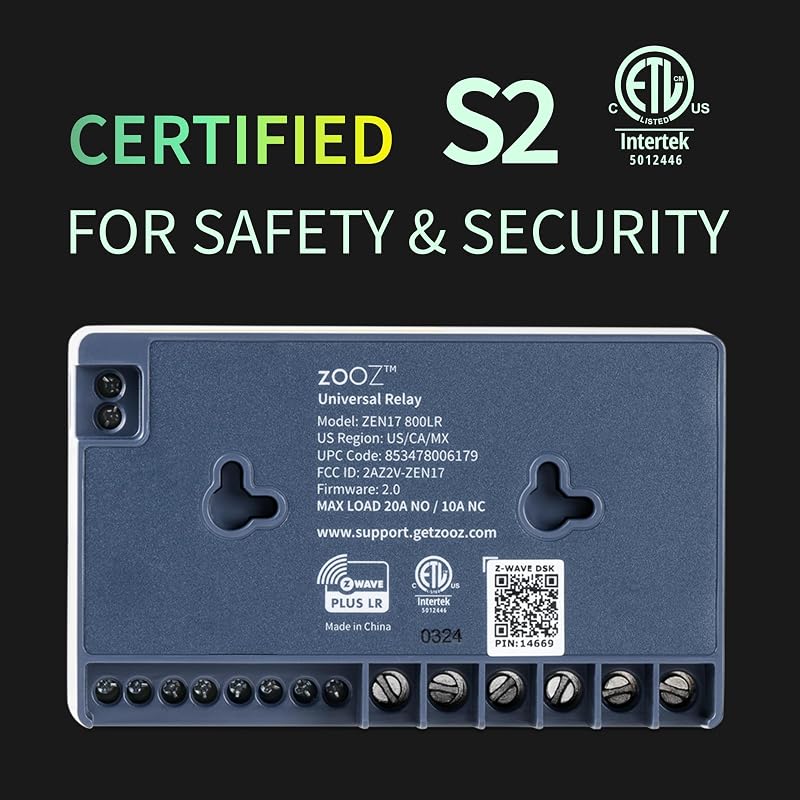 Relé Z-Wave ZEN17 800LR para toldos puertas garaje 20A 10A